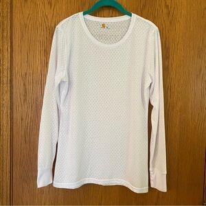 Carhartt Women’s Large long sleeve knit jersey shirt base layer scrub undershirt